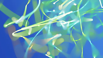 Abstract Blue and Green Light Streaks Background