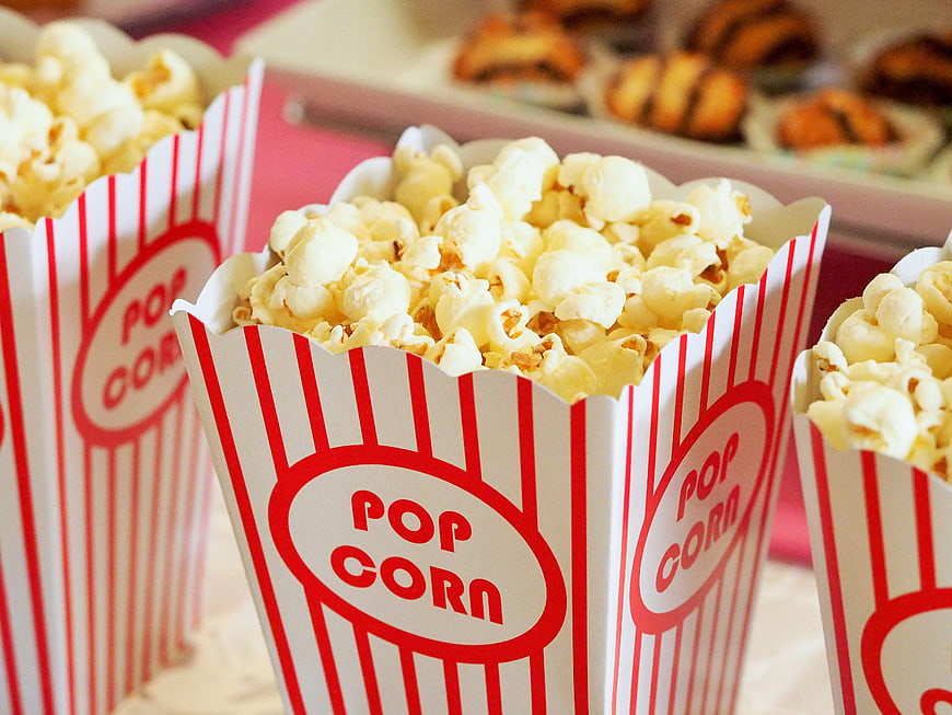 Classic Red and White Striped Popcorn Boxes