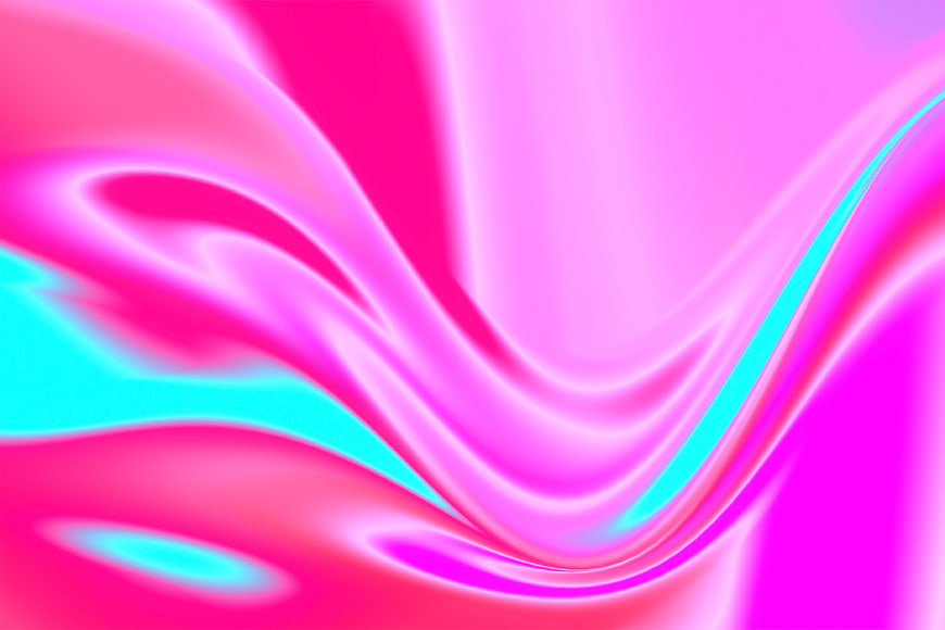 Abstract Pink and Cyan Liquid Wave Background