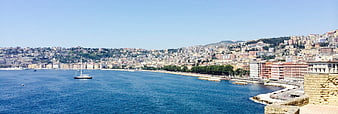 Panoramic View of Nice French Riviera Coastline and Bay