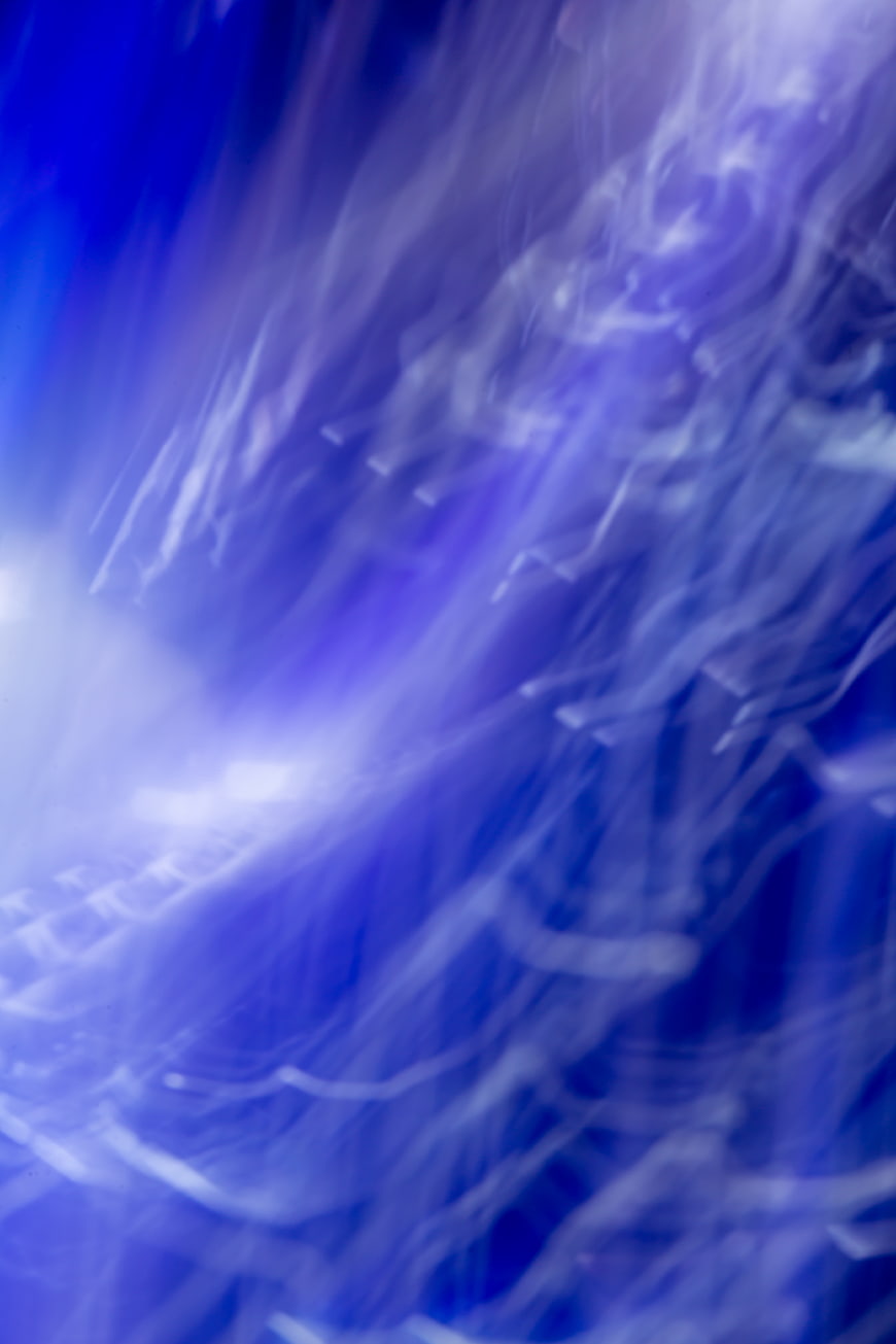 Abstract Blue Light Streaks and Motion Blur Background