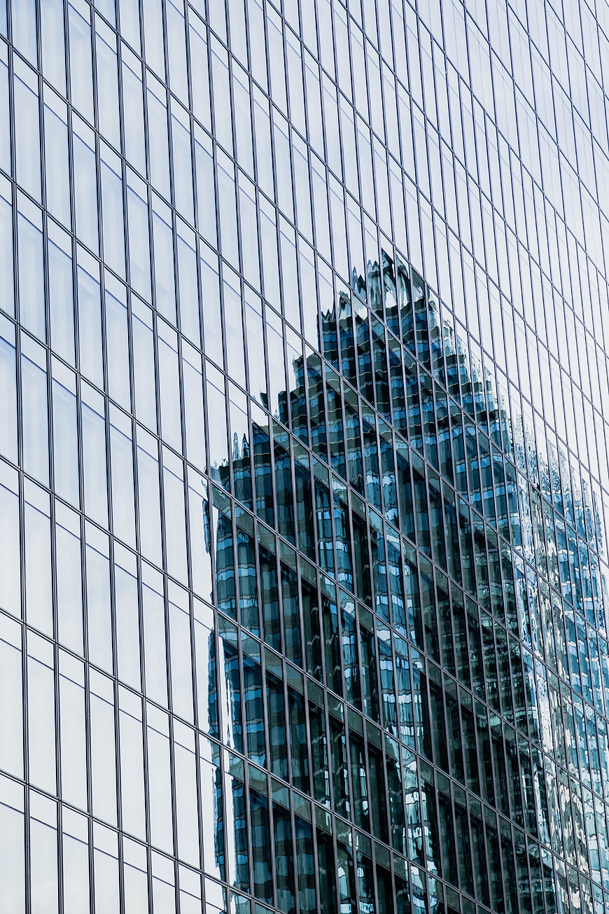 Modern Glass Skyscraper Reflection Architecture
