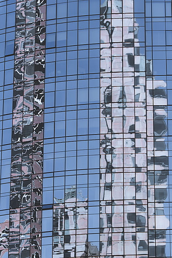 Abstract Reflections on Modern Glass Skyscraper Facade