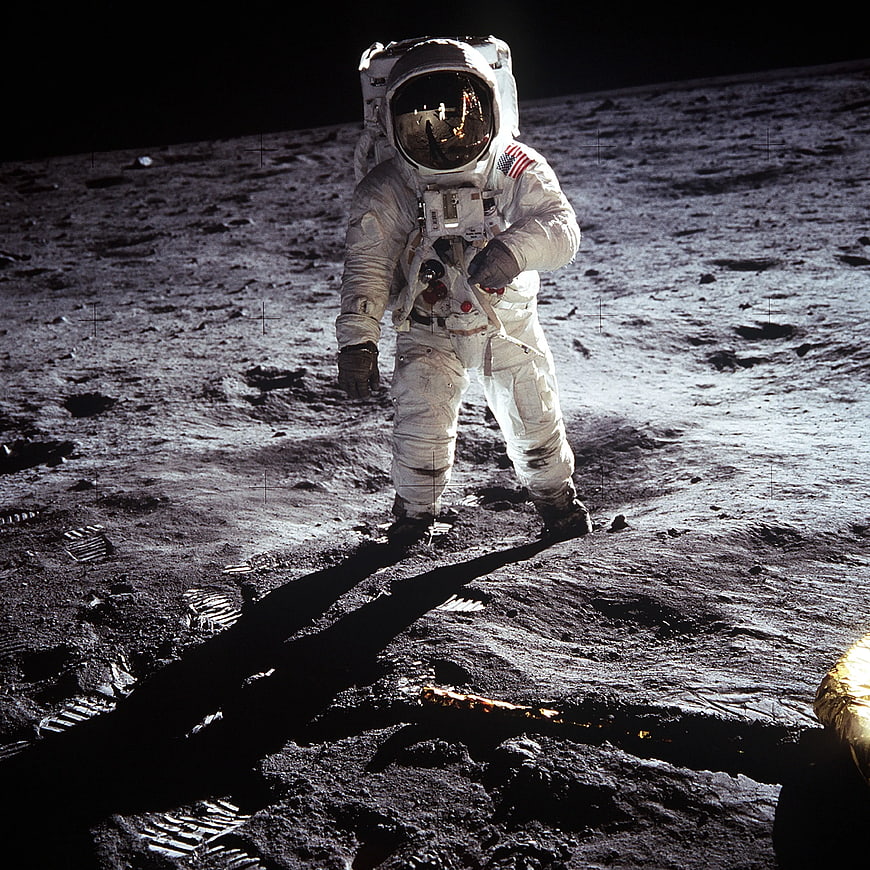 Astronaut on the Moon Surface Walking