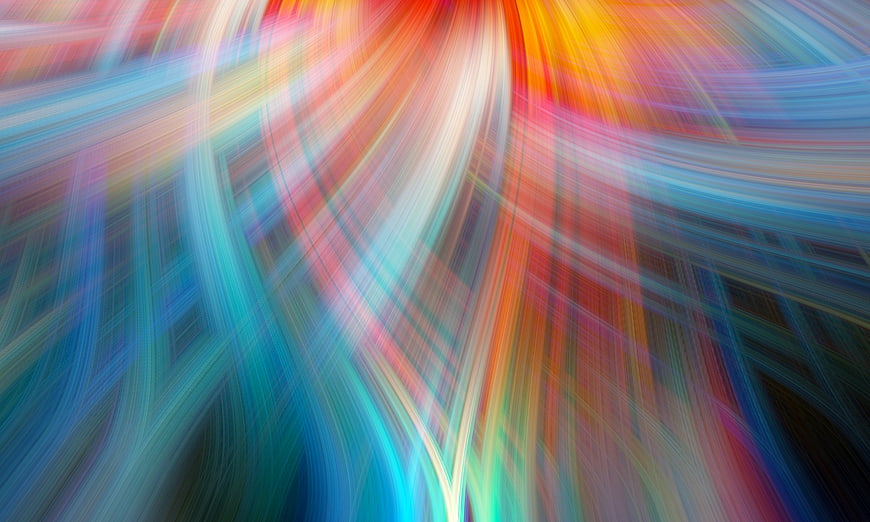 Abstract Vibrant Multicolored Light Streaks Background