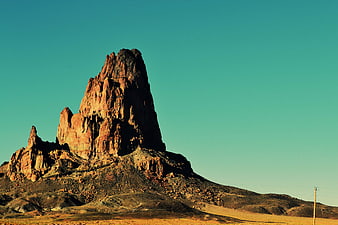 Agathla Peak Desert Landscape at Golden Hour
