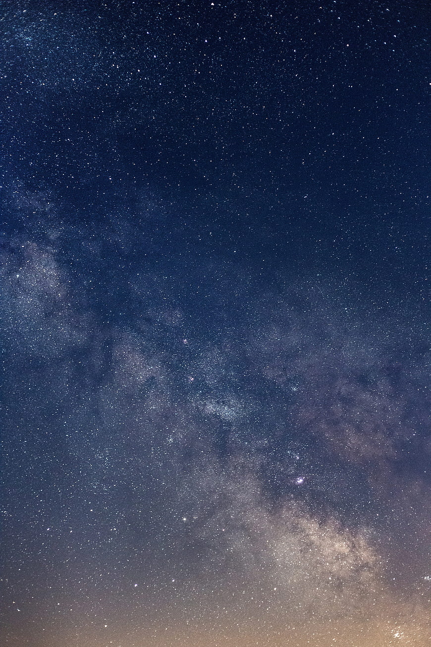 Milky Way Galaxy in Night Sky with Stars