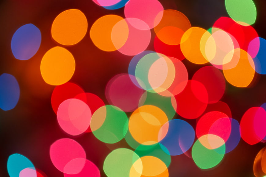 Abstract colorful bokeh lights background
