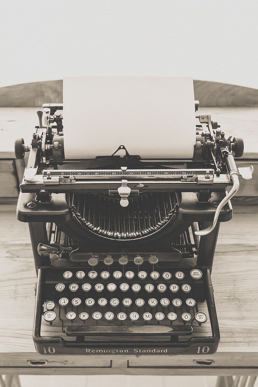 Vintage Remington Typewriter with Blank Paper