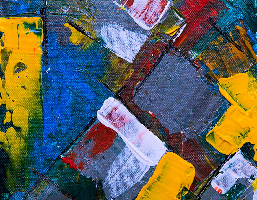 Abstract Acrylic Painting Texture with Thick Impasto Brushstrokes