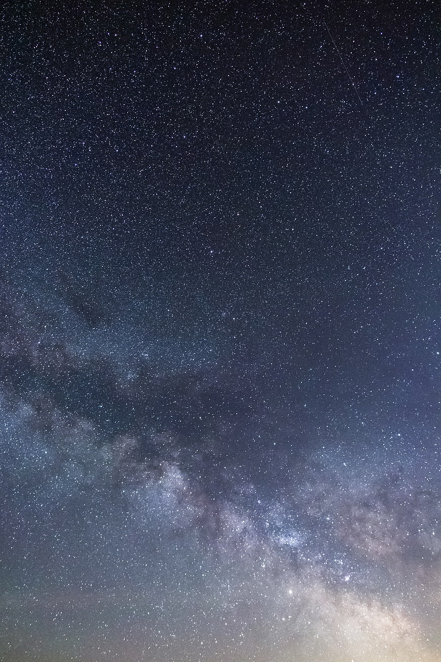 Milky Way Galaxy in Night Sky with Stars