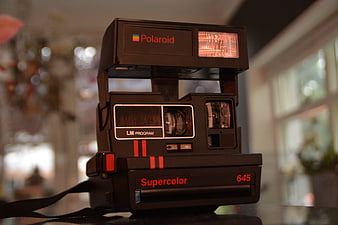 Vintage Polaroid Supercolor 645 Camera Close-Up