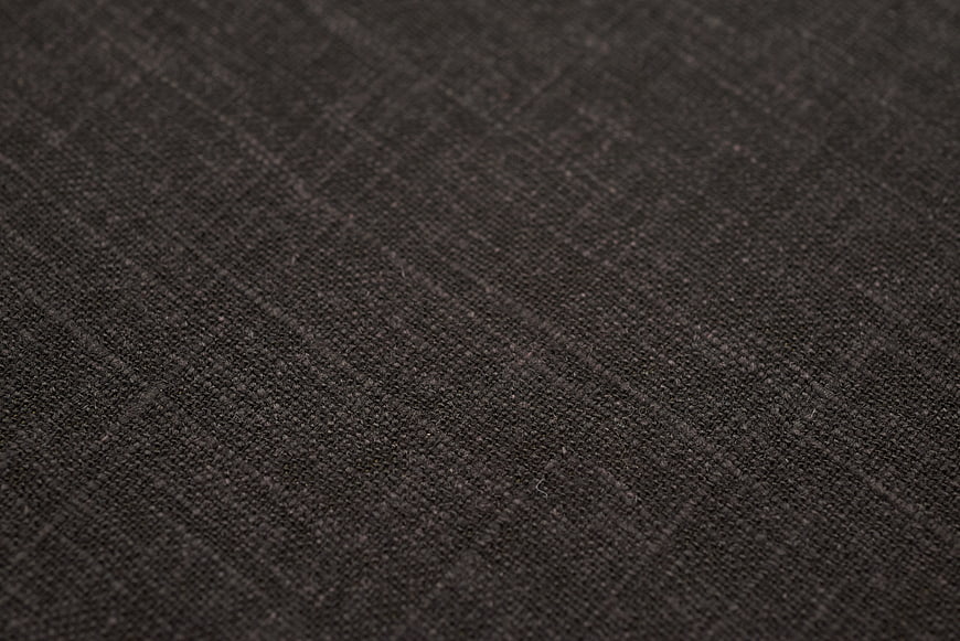 Dark Gray Woven Fabric Texture Close-Up Background