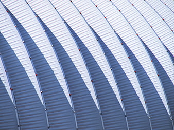Abstract Curved Metal Roof Architecture Pattern