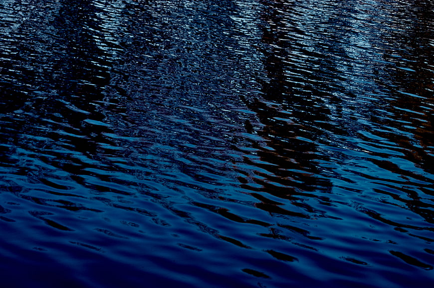 Dark Blue Water Ripples Abstract Texture Background