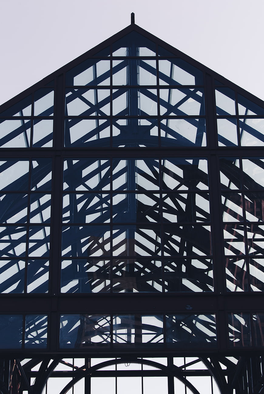 Modern Glass and Steel Architecture Silhouette