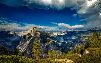 Dramatic Landscape of Half Dome in Yosemite National Park