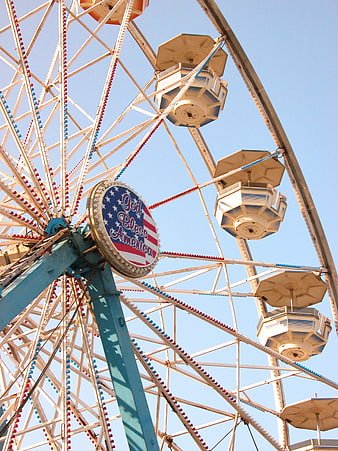 Ferris Wheel with God Bless America Sign at State Fair