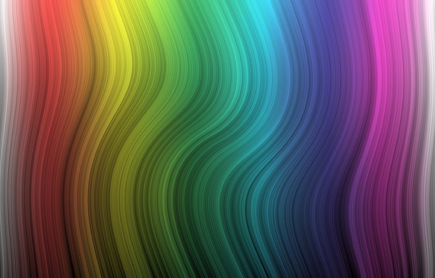 Abstract Rainbow Gradient Waves Background