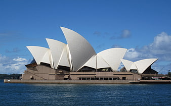Sydney Opera House on a Sunny Day with Blue Sky