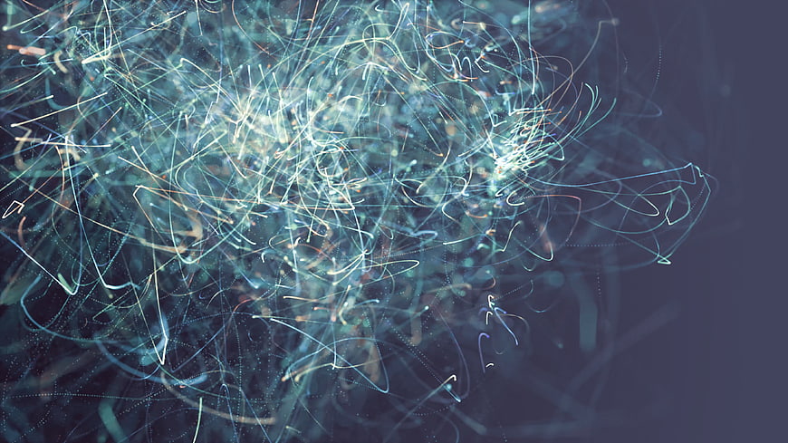 Abstract Digital Neural Network Data Visualization Background