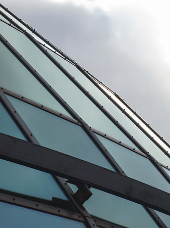 Modern Glass and Steel Roof Architecture Detail