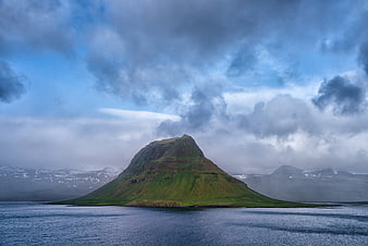 Kirkjufell Mountain Iceland Landscape with Clouds