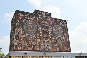 Central Library UNAM Mural Mexico City Architecture