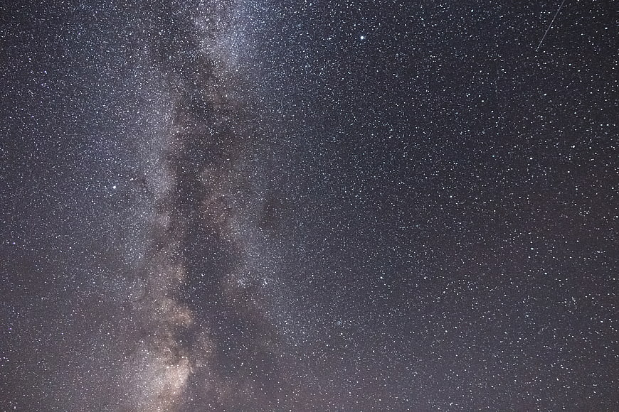 Milky Way Galaxy in Starry Night Sky
