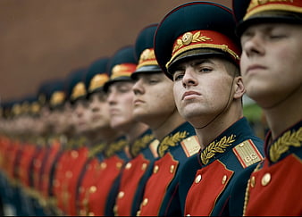 US Military Academy Cadets in Dress Uniform Standing in Formation