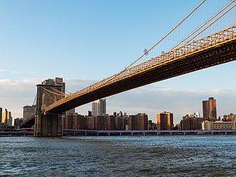 Brooklyn Bridge Sunset View Over East River