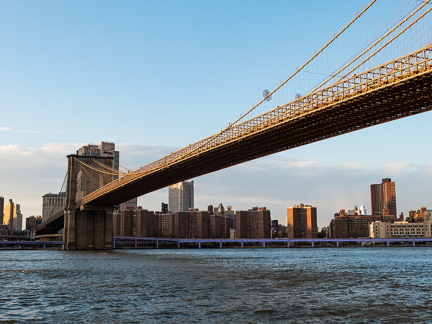 Brooklyn Bridge Sunset View Over East River