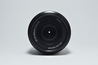 Nikon AF-S DX Nikkor 55-200mm Camera Lens on White Background