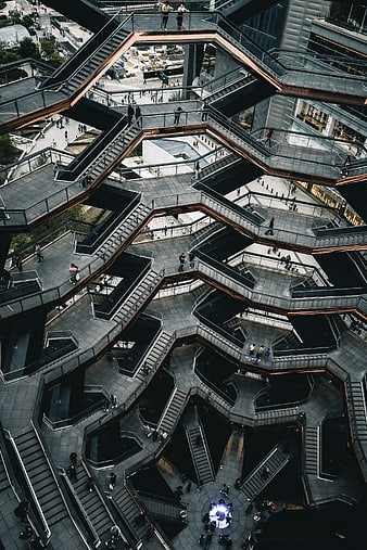 Aerial View of The Vessel at Hudson Yards New York