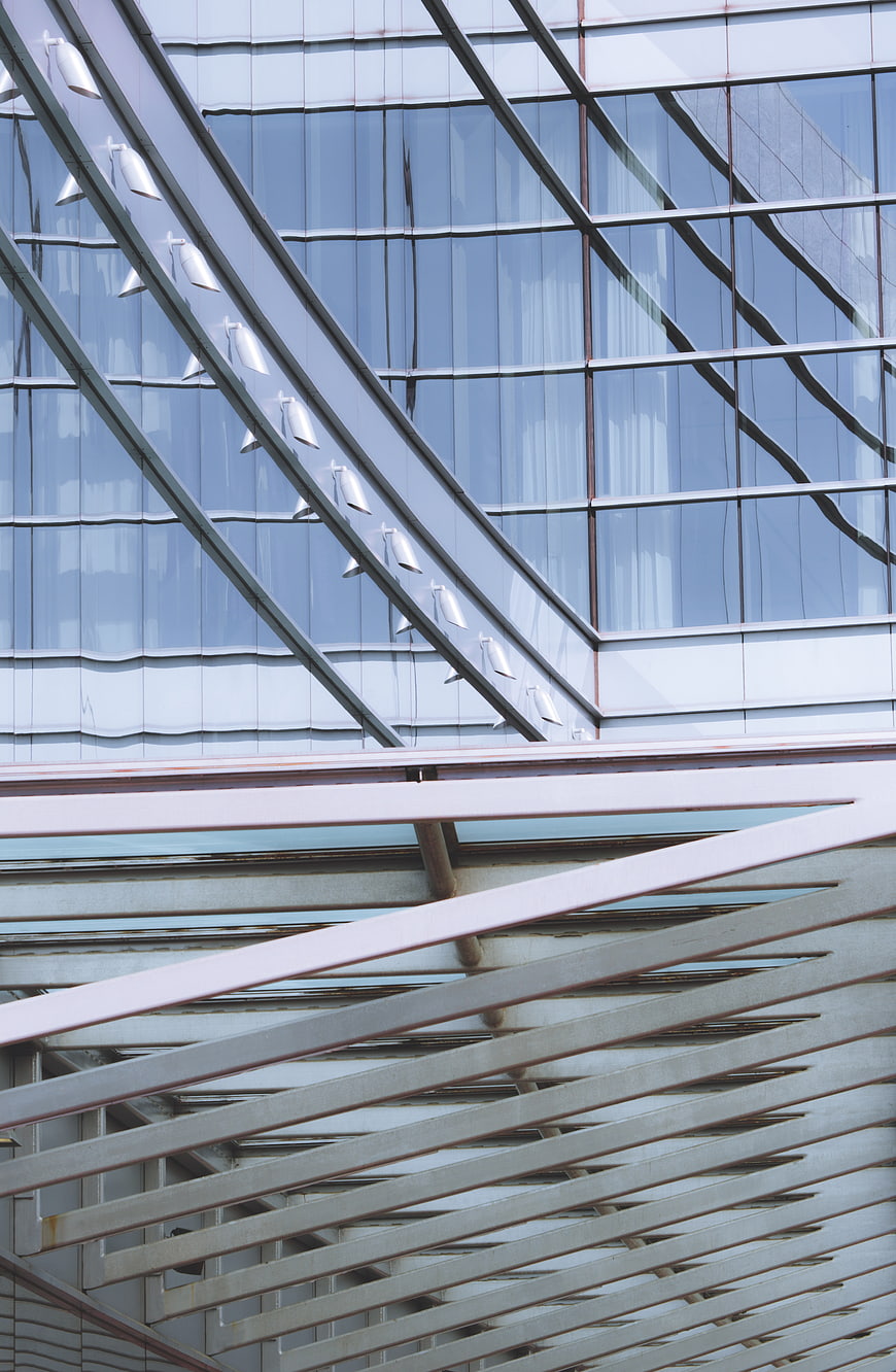 Modern Glass and Steel Architecture Abstract Perspective