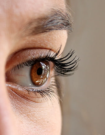 Close-up of Woman's Eye with Black Mascara