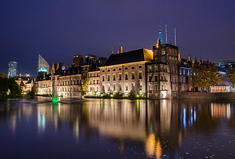 Binnenhof The Hague Night Reflection
