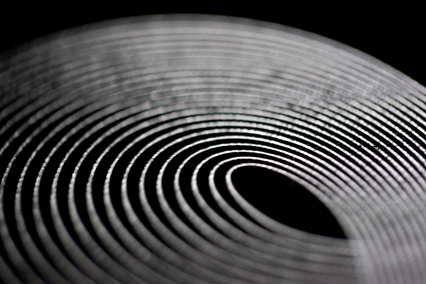 Abstract black and white concentric rings pattern background