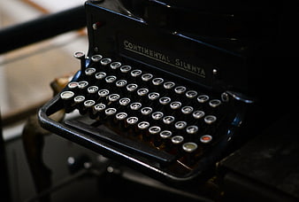 Close-up of Vintage Continental Silenta Typewriter
