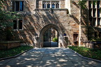 Stone Archway Entrance to Historic Building